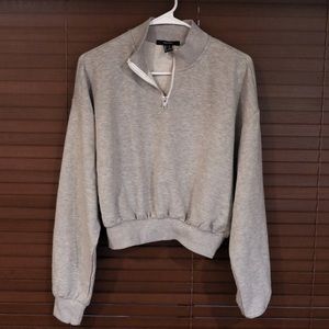 F21 French Terry Half Zip Pullover